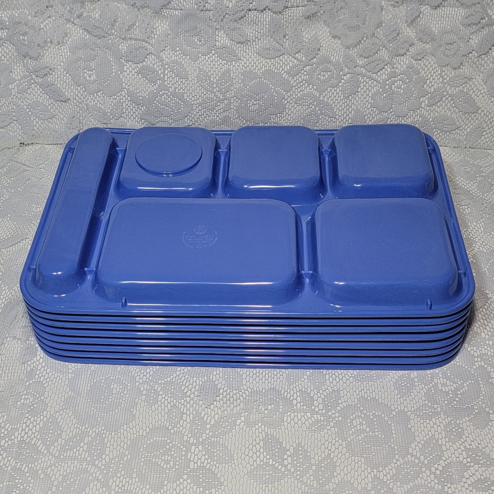 Set of 8 Melamine Ware 6-Compartment Cafeteria TV Trays | Ever Unison PY-36×25cm - Picture 13 of 17